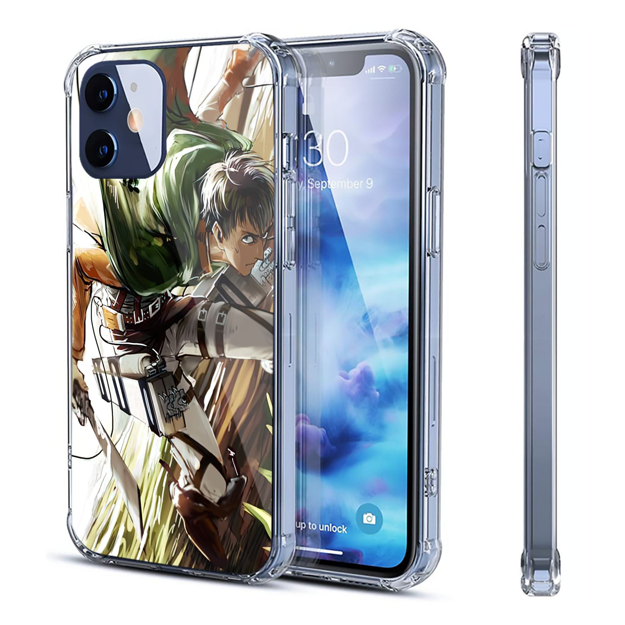 （画像用） 進撃の巨人 Attack on Titan 【iPhone 12シリーズ対応】透明スマホケース（クリアソフトケース）